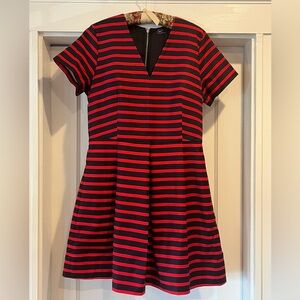 GAP Navy and Red striped Fit and Flare Dress Size 12